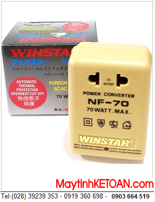 Winstar NF-70 _Bộ Chuyển Đổi Điện Winstar NF-70 220VAC⇆110VAC 70W chính hãng 