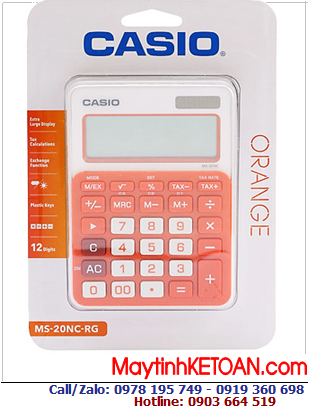 Casio MS-20NC-RG, Máy tính tiền Casio MS-20NC-RG loại 12 số Digits| ĐẶT HÀNG
