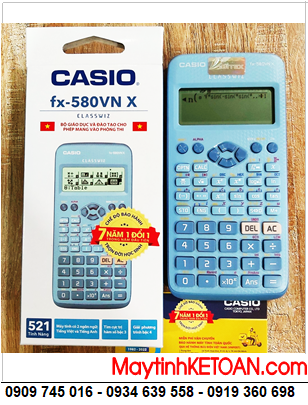 Casio FX-580VN X, Máy tính Học sinh mang vào Phòng thi Casio FX-580VN X chính hãng _Bảo hành 7 năm