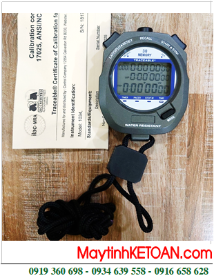 Traceable 1034 _Đồng hồ bấm giây 1034 Traceable® Dual-Display Digital Stopwatch, Độ chính xác 0.0005% _Đã được hiệu chuẩn tại Mỹ