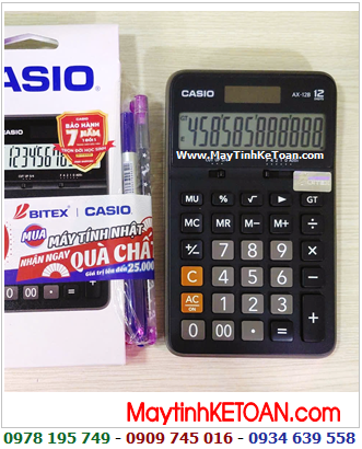 Casio AX-12B, Máy tính tiền Casio AX-12B (loại LCD 12số Digits, có chế độ SOLAR) chính hãng /CÒN HÀNG
