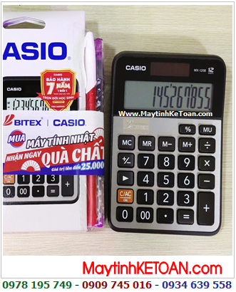 Casio MX-120B, Máy tính tiền Casio MX-120B loại 12 số Digits chính hãng, Bảo hành 7 năm| CÒN HÀNG