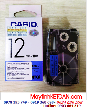 TAPE IN NHÃN CASIO XR-12BU1