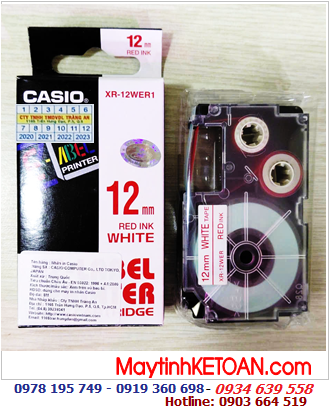 TAPE IN NHÃN CASIO XR-12WER1