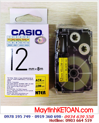 TAPE IN NHÃN CASIO XR-12YW1