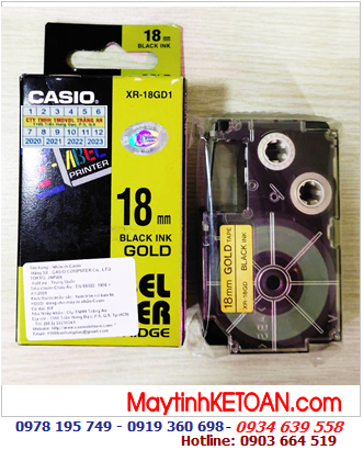Tape in Nhãn Casio XR-18GD1 
