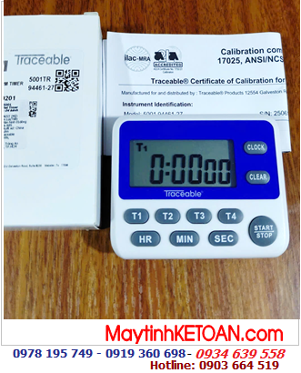 Traceable 5001 _ Đồng hồ hẹn giờ đếm lùi đếm tiến 5001 (100-Hour Traceable Timer) _ Đã được hiệu chuẩn tại Mỹ