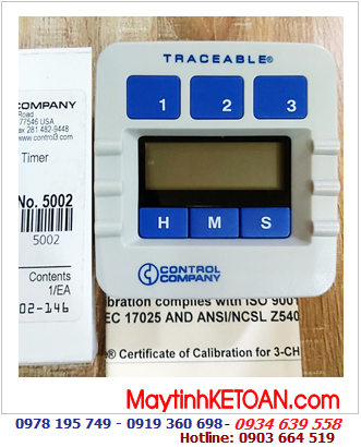 Traceable 5002 _Đồng hồ đếm lùi đếm tiến 03 kênh 5002 Traceable® Original Lab Timer _Đã được hiệu chuẩn tại Mỹ _Bảo hành 1 năm